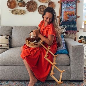 Vintage Liz Sport | Red Button Dress